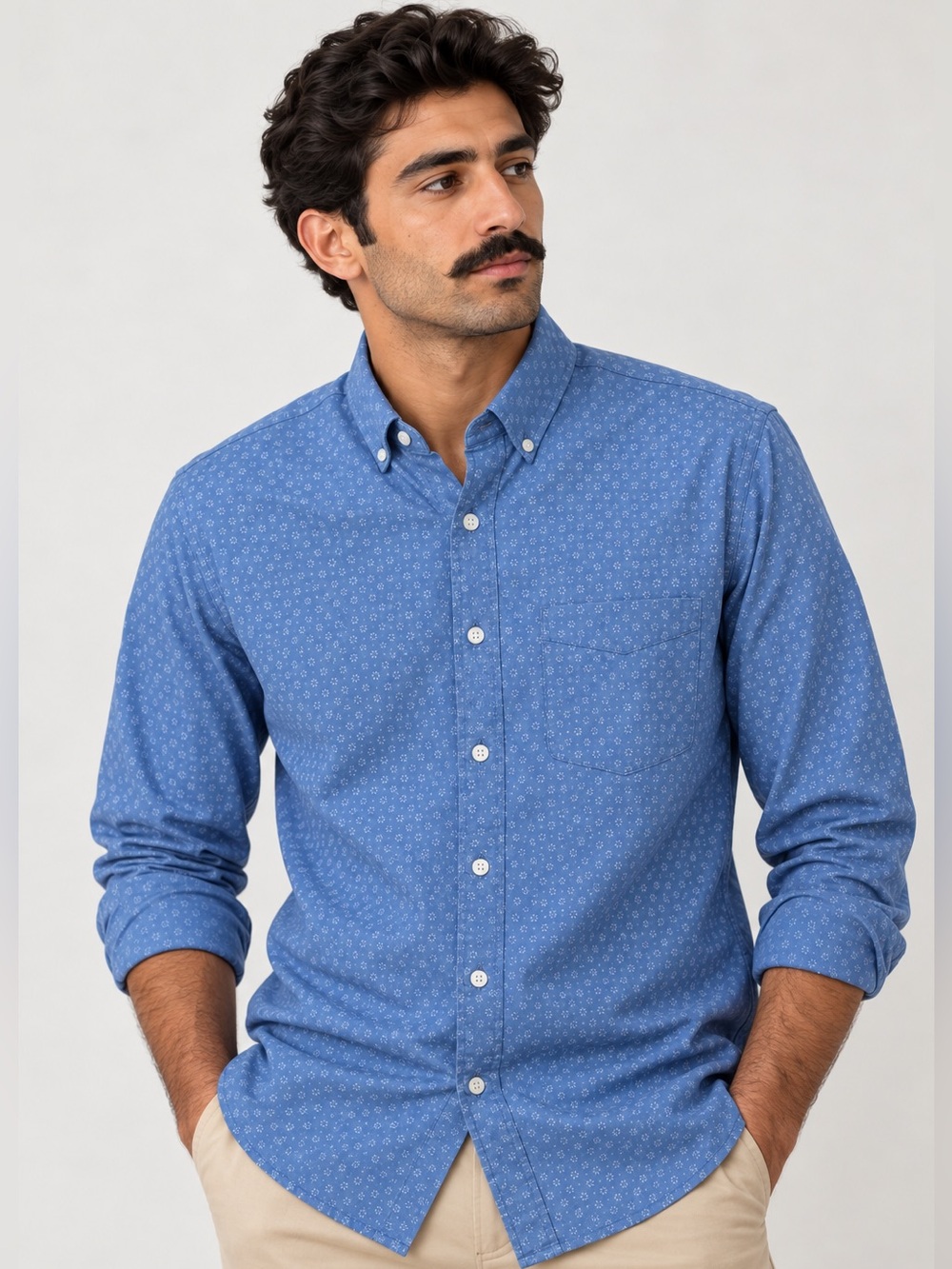 J.Crew Secret Wash Slim Fit Organic Cotton Floral Shirt M